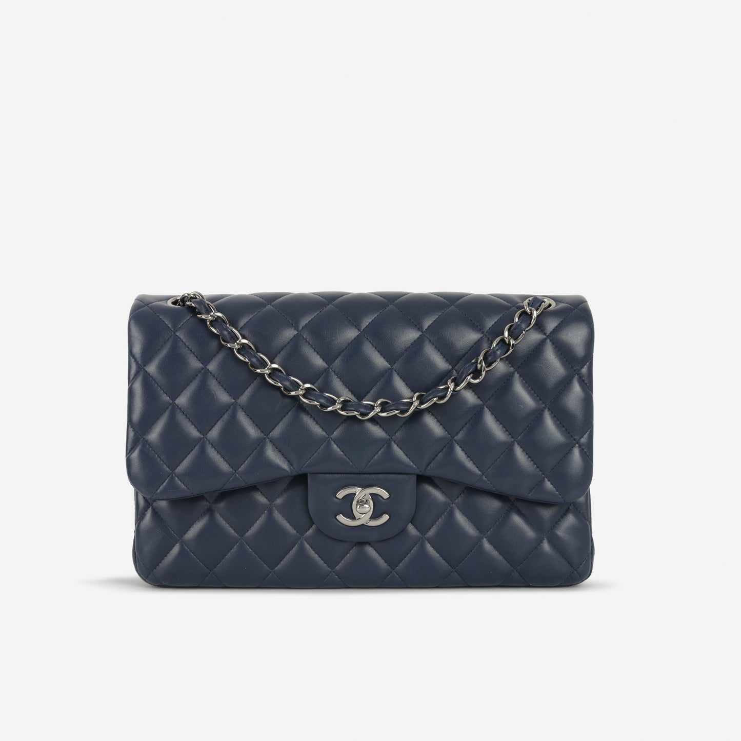 Chanel Classic Jumbo Double Flap - Navy Lambskin | Ruthenium Hardware