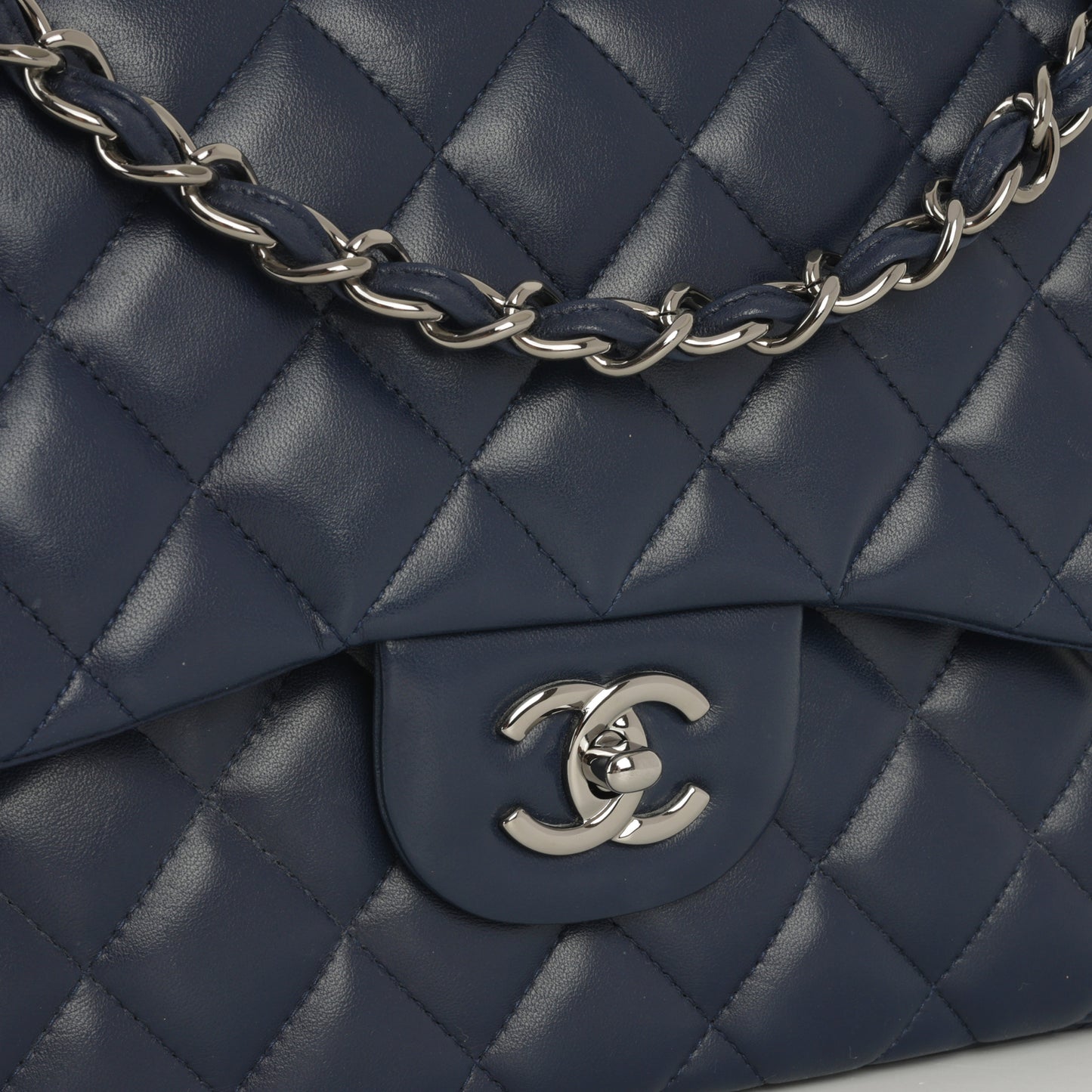 Chanel Classic Jumbo Double Flap - Navy Lambskin | Ruthenium Hardware
