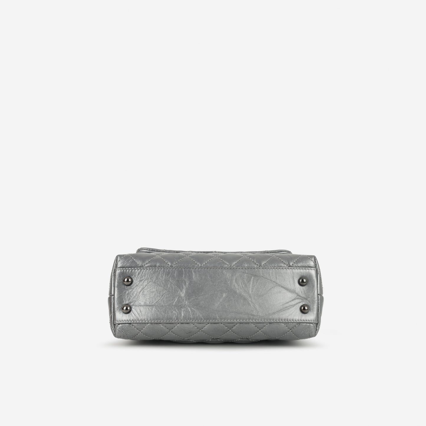 Chanel Small Coco Handle - Graphite Metallic Calfskin | Black Hardware