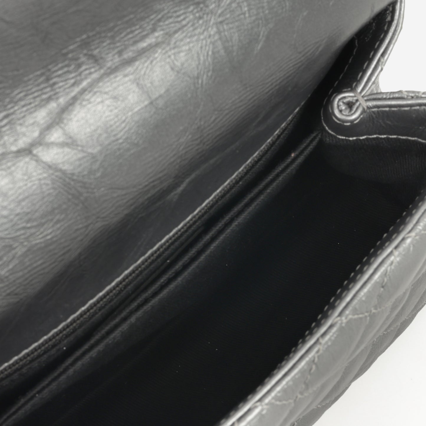 Chanel Small Coco Handle - Graphite Metallic Calfskin | Black Hardware