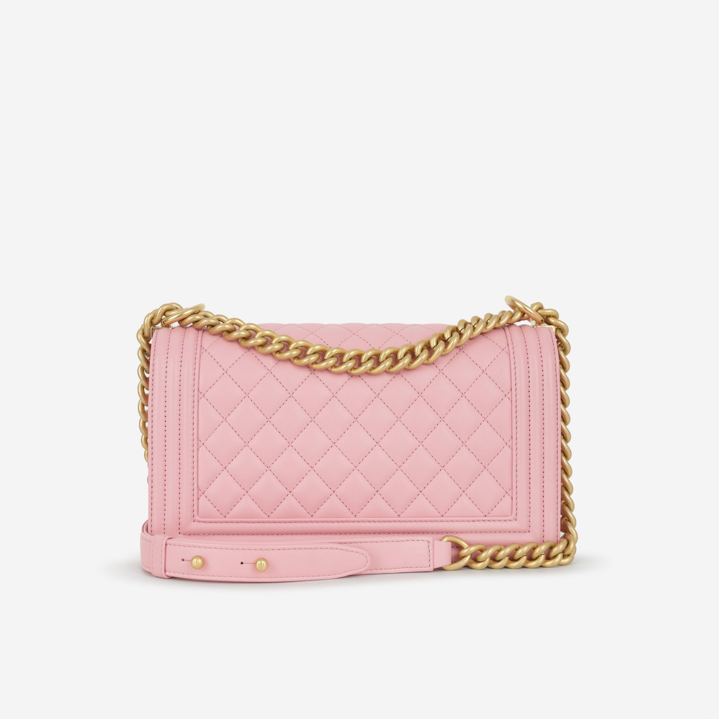 Chanel Medium Boy Bag - Pink Lambskin | Aged Gold Hardware