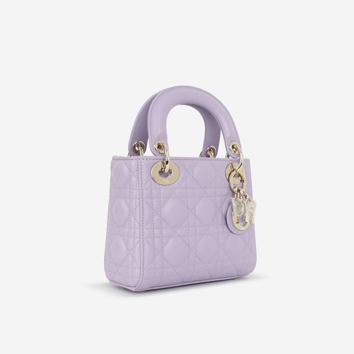 Dior Mini Lady Dior - Lilac Lambskin | Champagne Gold Hardware