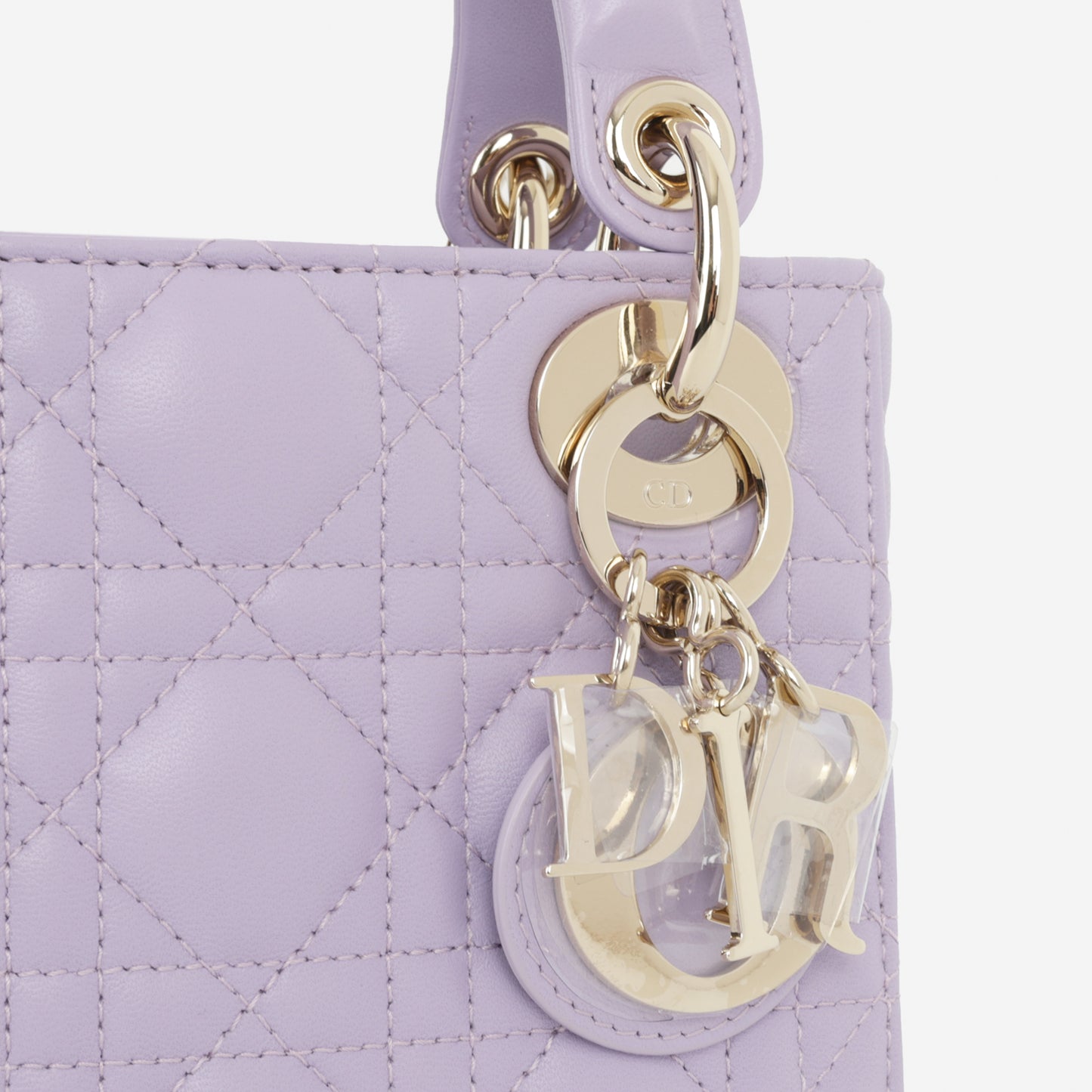 Dior Mini Lady Dior - Lilac Lambskin | Champagne Gold Hardware