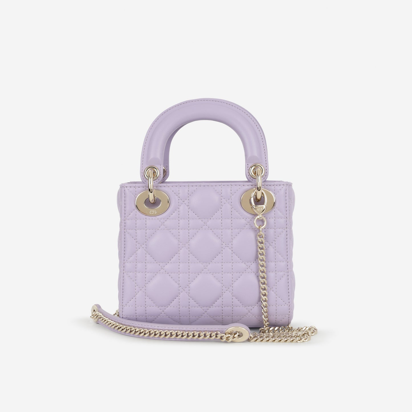 Dior Mini Lady Dior - Lilac Lambskin | Champagne Gold Hardware
