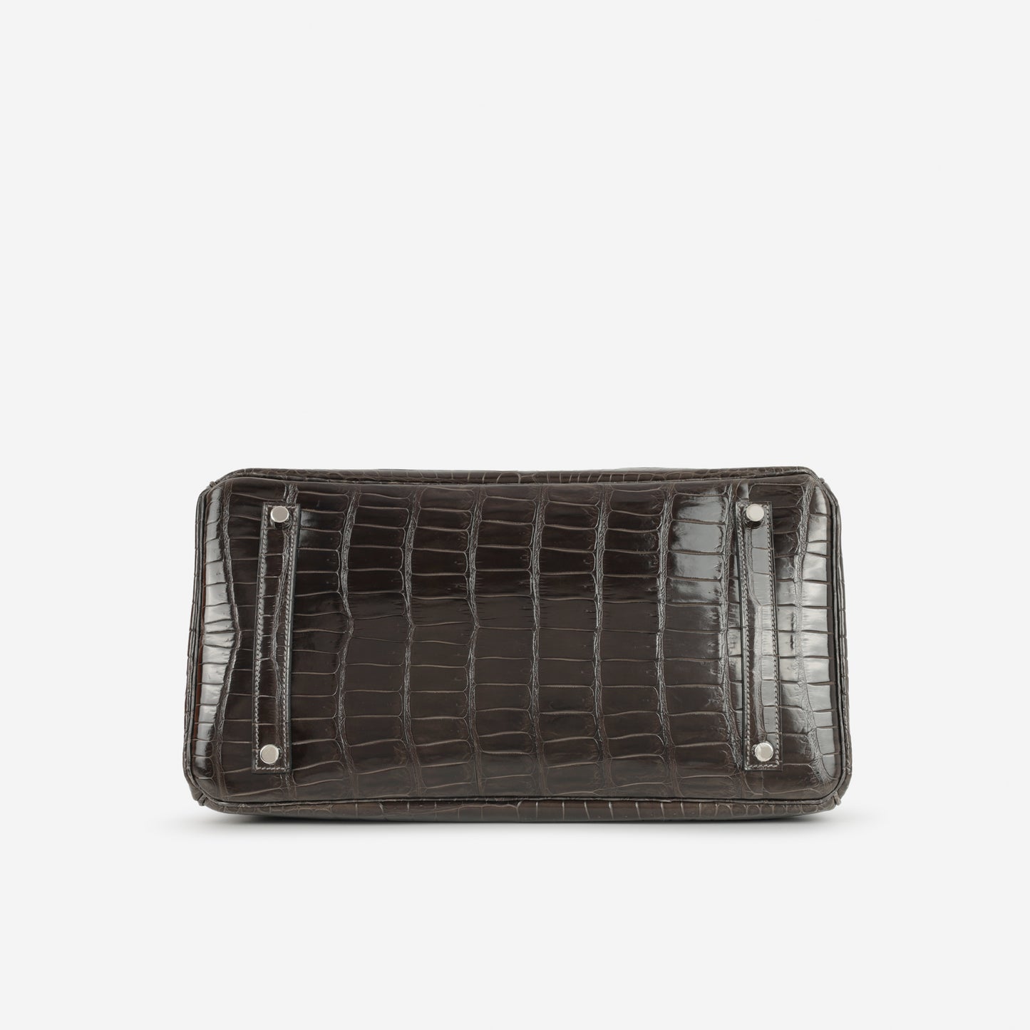 Hermès Birkin 35 - Graphite Crocodile Porosus | Palladium Hardware - Bagista