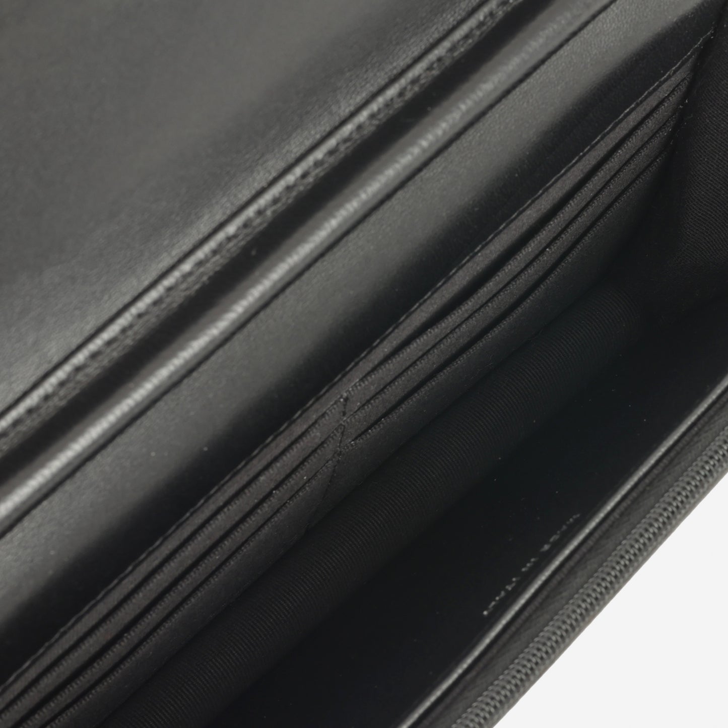 Chanel Wallet On Chain - Black Lambskin with Strass CC | Silver Hardware