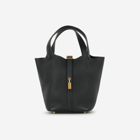 Hermès Picotin 18 - Black Clemence | Gold Hardware
