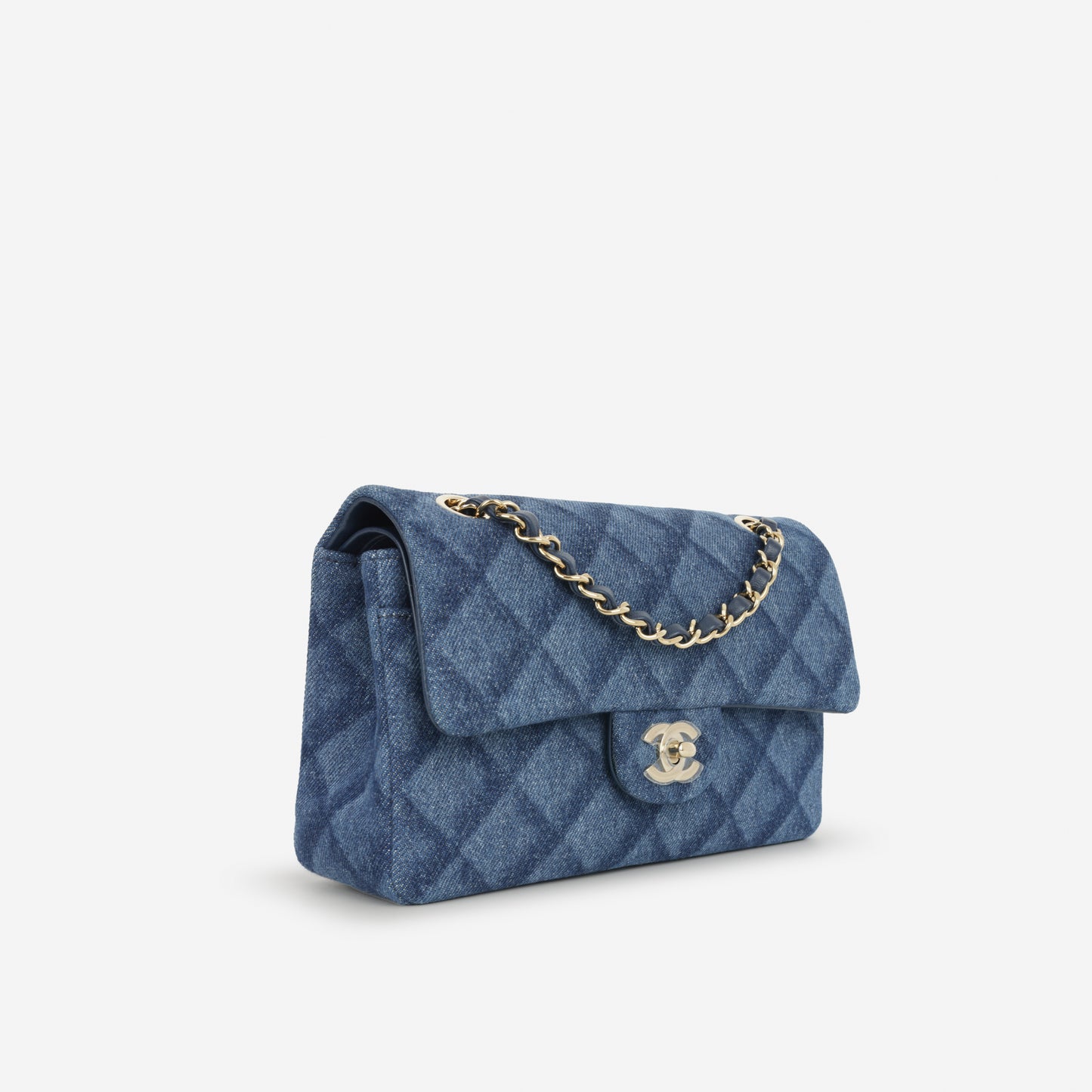 Chanel Small Classic Flap - Denim Tromp L'oeil | Champagne Gold Hardware