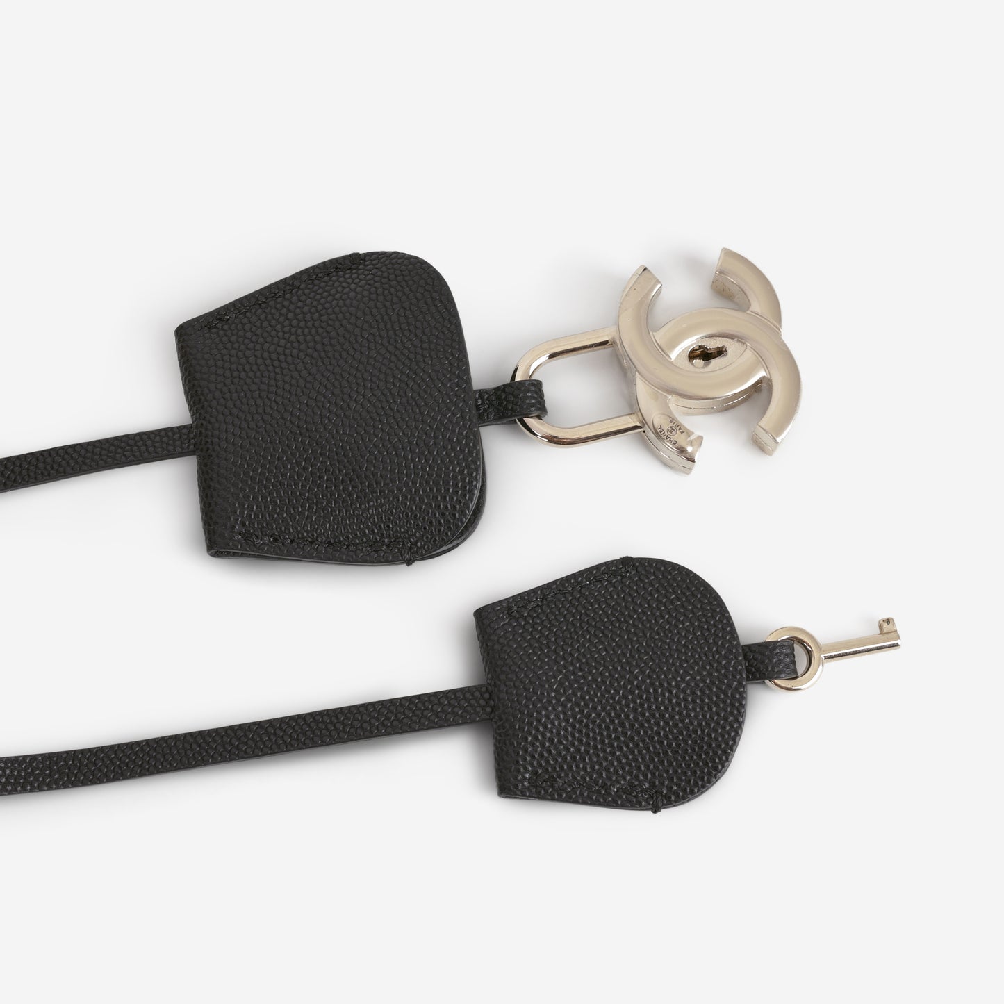 Chanel Small Filigree CC Vanity Case - Beige/Black Caviar | Champagne Gold Hardware