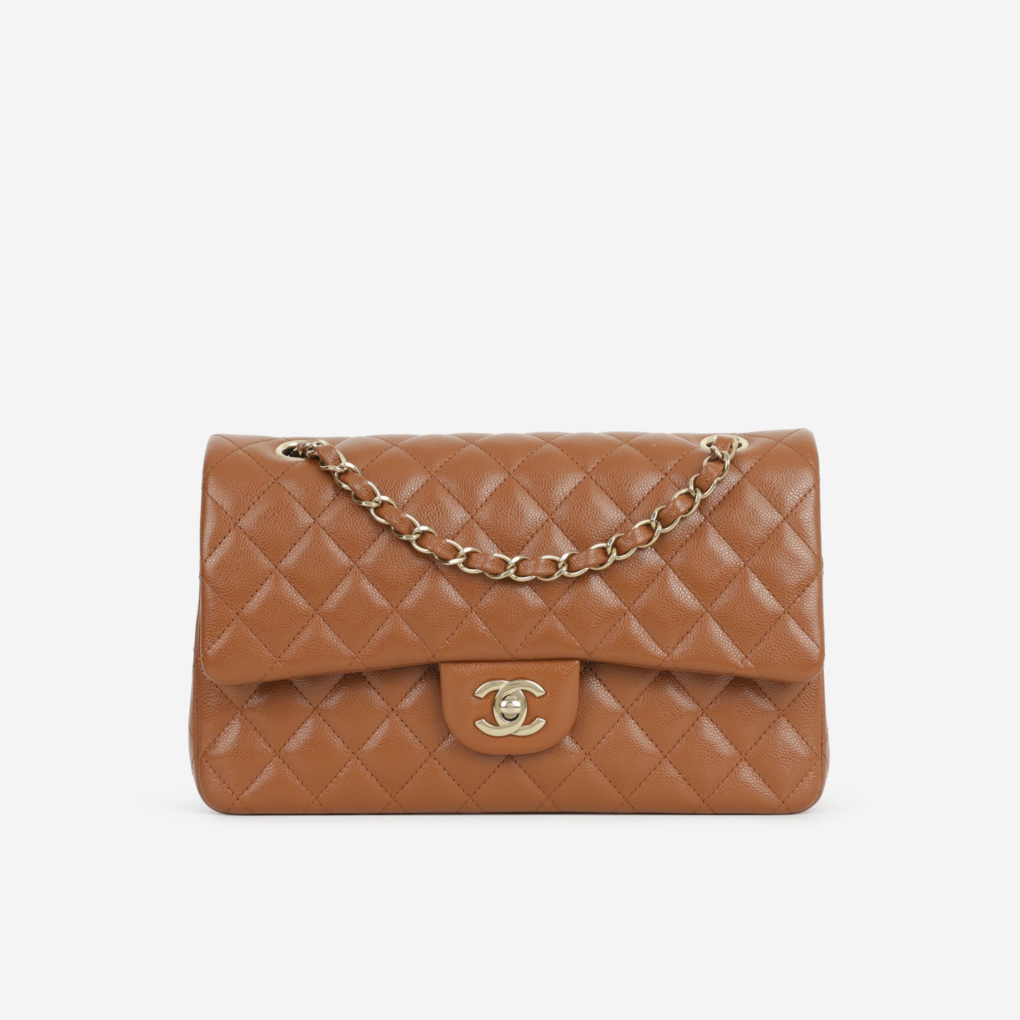 Chanel Medium Classic Flap - Tan Caviar | Champagne Gold Hardware - Bagista