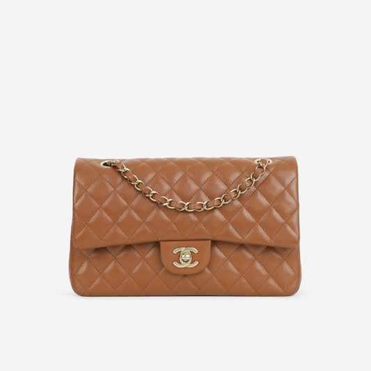Chanel Medium Classic Flap - Tan Caviar | Champagne Gold Hardware - Bagista