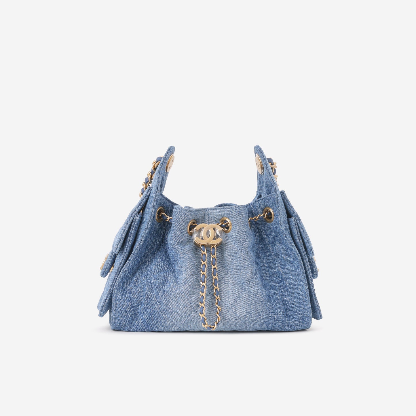 Chanel Mini 25 Hobo - Blue Washed Denim | Gold Hardware