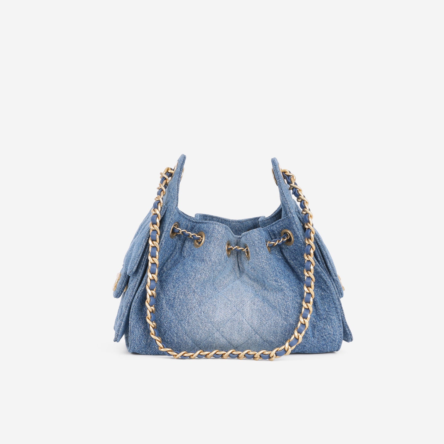 Chanel Mini 25 Hobo - Blue Washed Denim | Gold Hardware