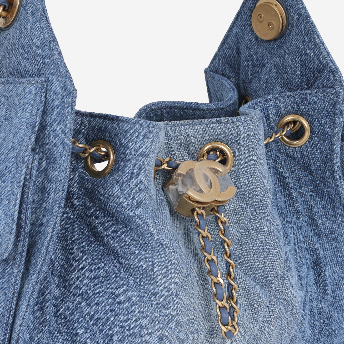 Chanel Mini 25 Hobo - Blue Washed Denim | Gold Hardware