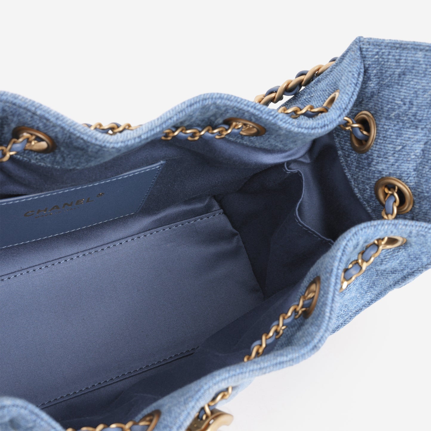 Chanel Mini 25 Hobo - Blue Washed Denim | Gold Hardware