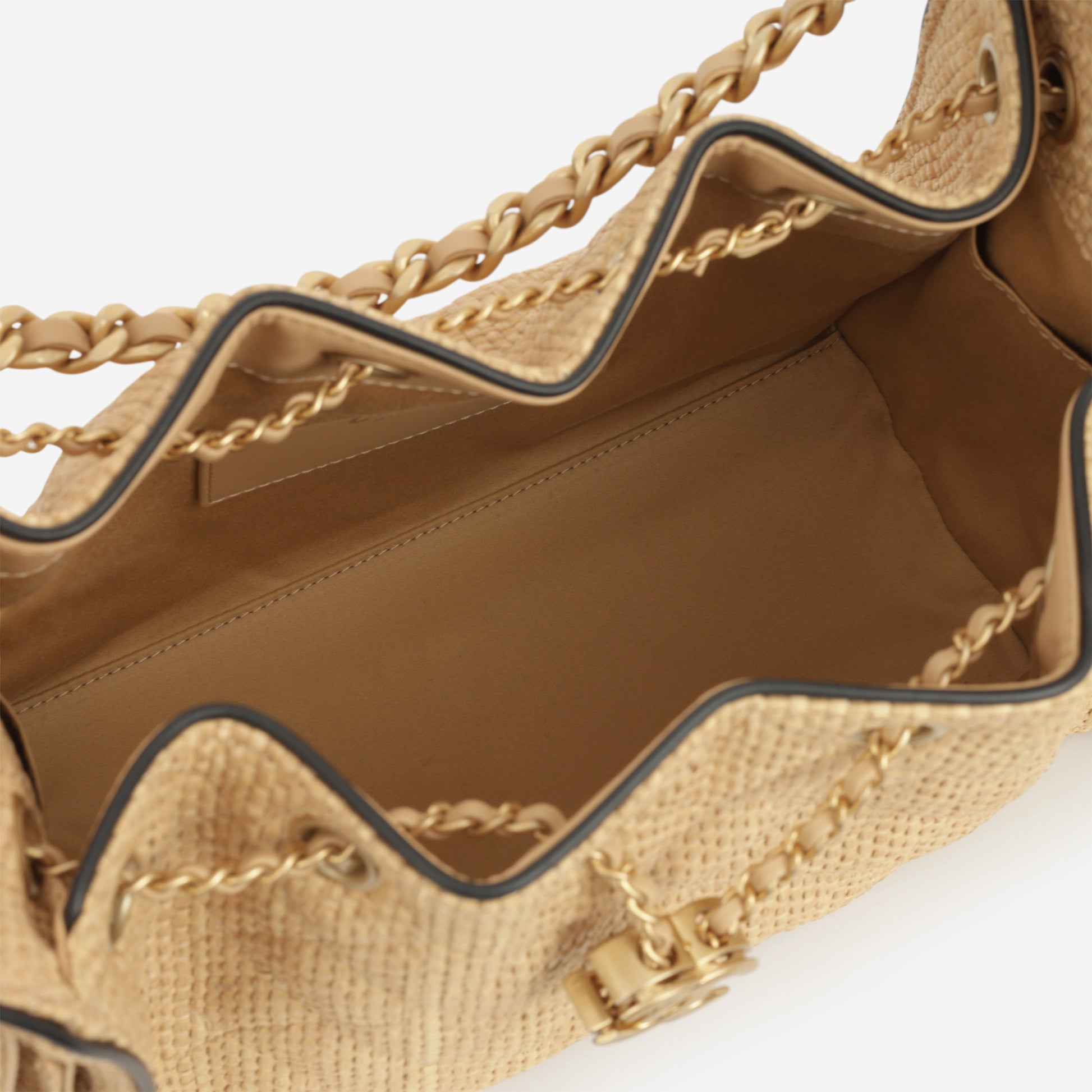 Chanel Small 25 Hobo - Beige Braided Raffia | Gold Hardware - Bagista