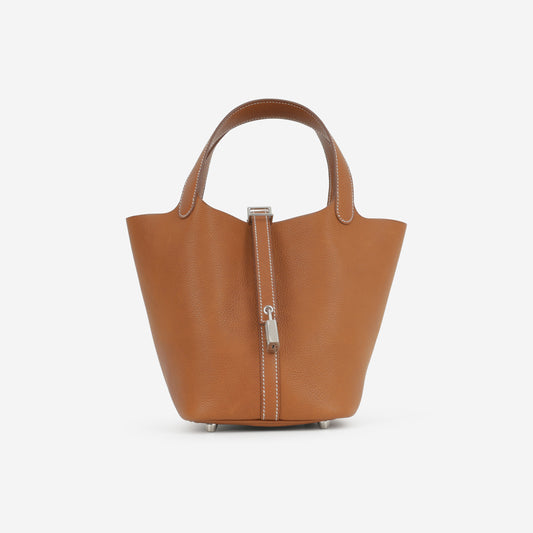 Hermès Picotin 18 - Fauve Barenia Faubourg | Palladium Hardware - Bagista