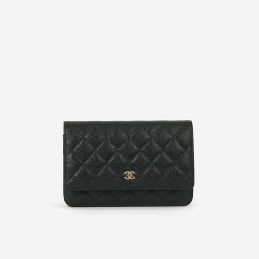 Chanel Classic Wallet on Chain - Black Caviar | Gold Hardware - Bagista
