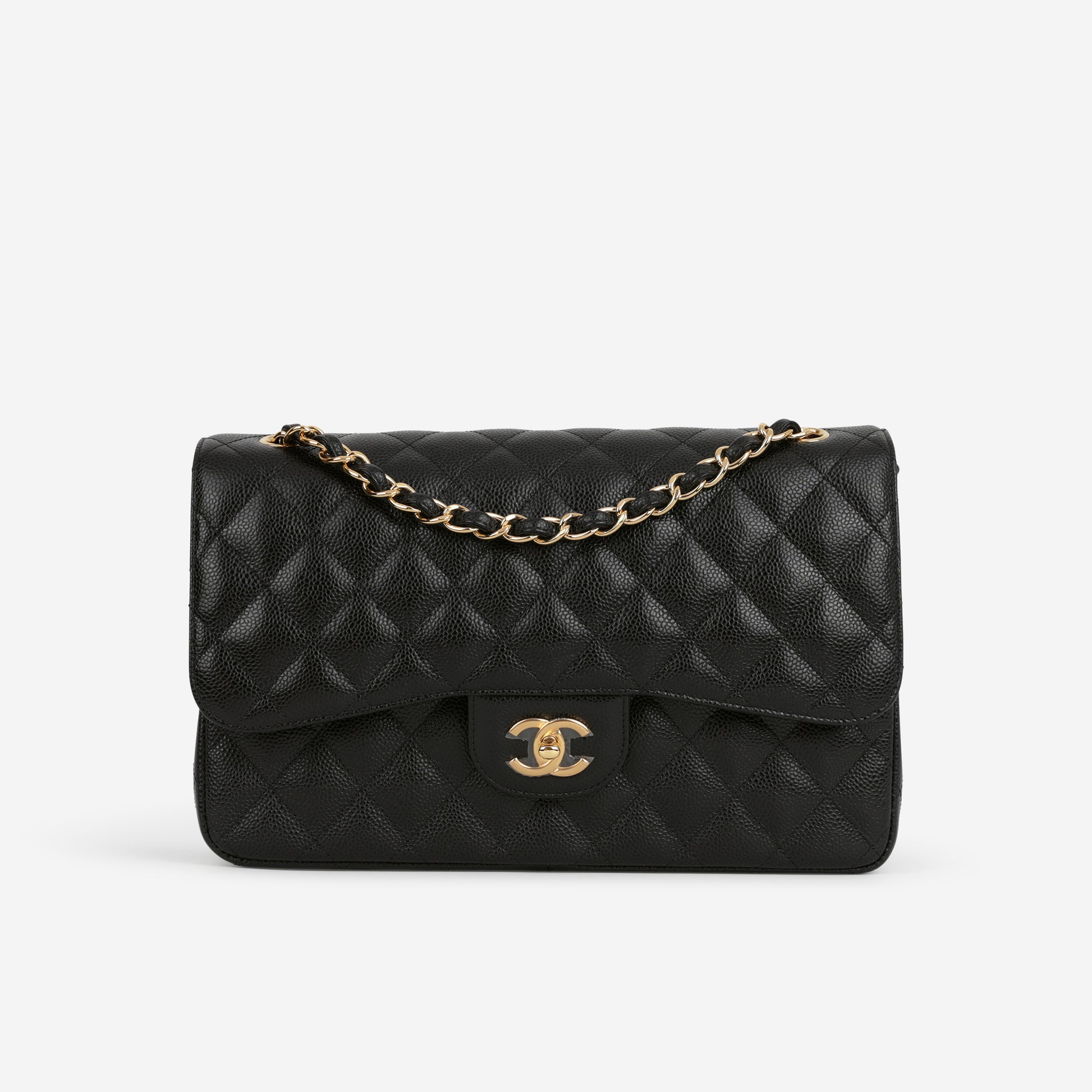Chanel Classic Jumbo Double Flap - Black Caviar | Gold Hardware - Bagista