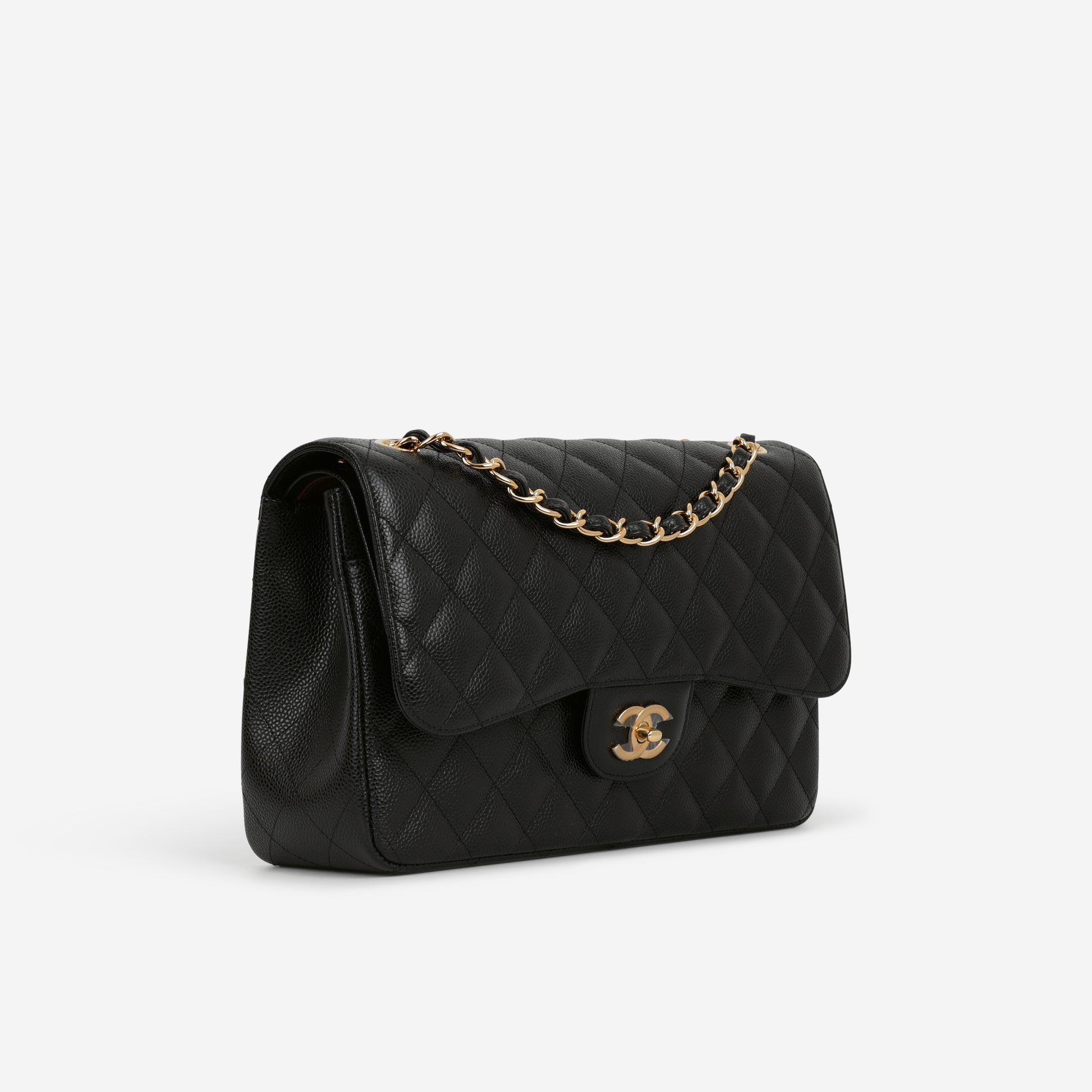 Chanel Classic Jumbo Double Flap - Black Caviar | Gold Hardware - Bagista