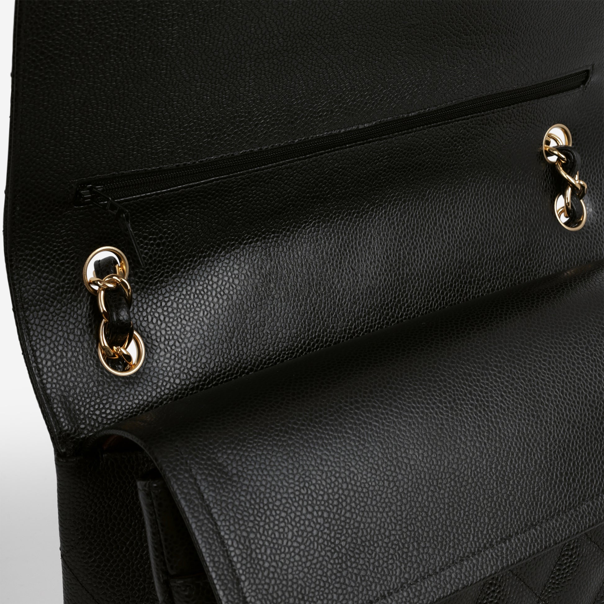 Chanel Classic Jumbo Double Flap - Black Caviar | Gold Hardware - Bagista