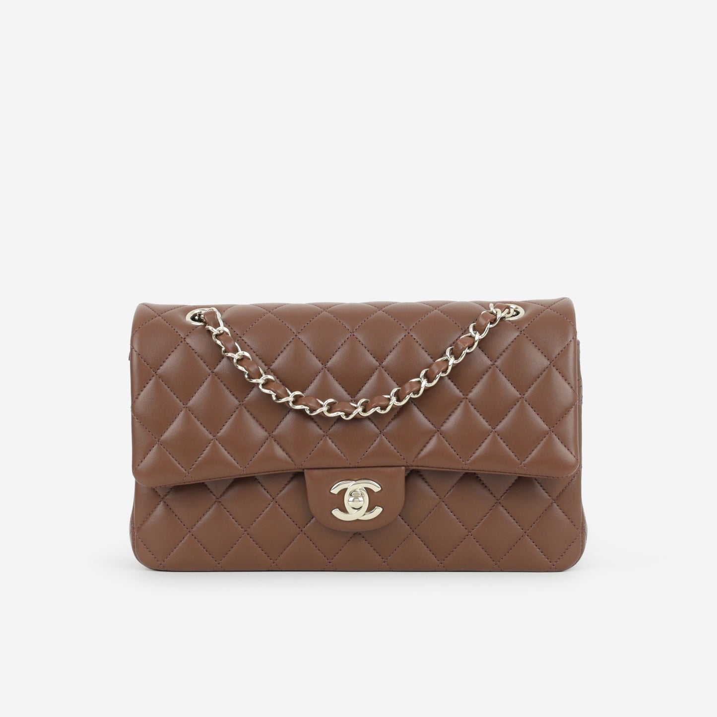 Chanel Medium Classic Flap - Brown Lambskin | Champagne Gold Hardware - Bagista
