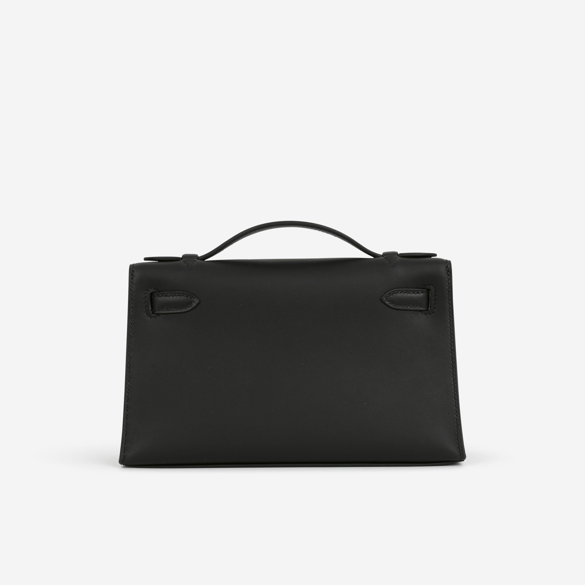 Hermès Kelly Pochette - Black Swift | Gold Hardware - Bagista