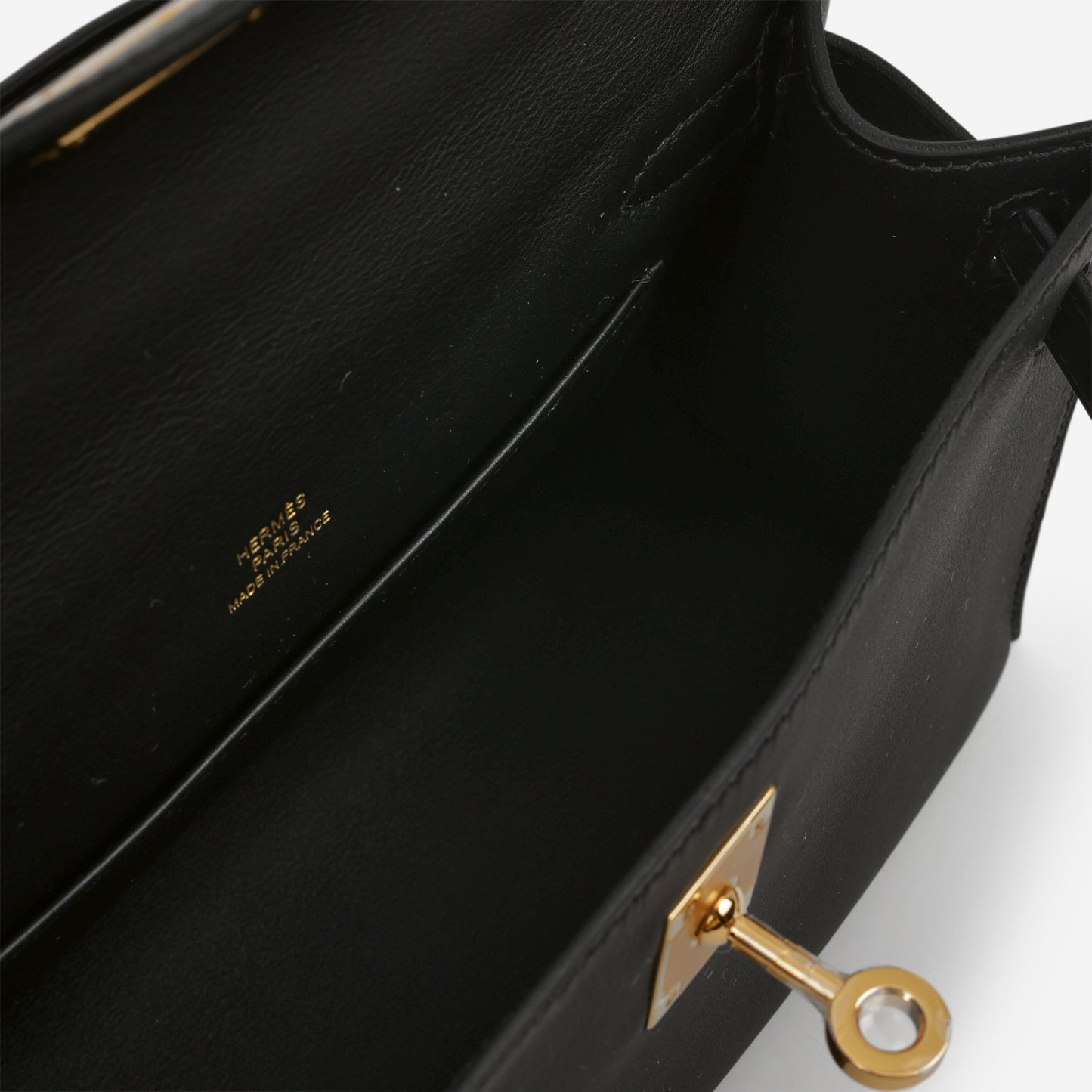 Hermès Kelly Pochette - Black Swift | Gold Hardware - Bagista