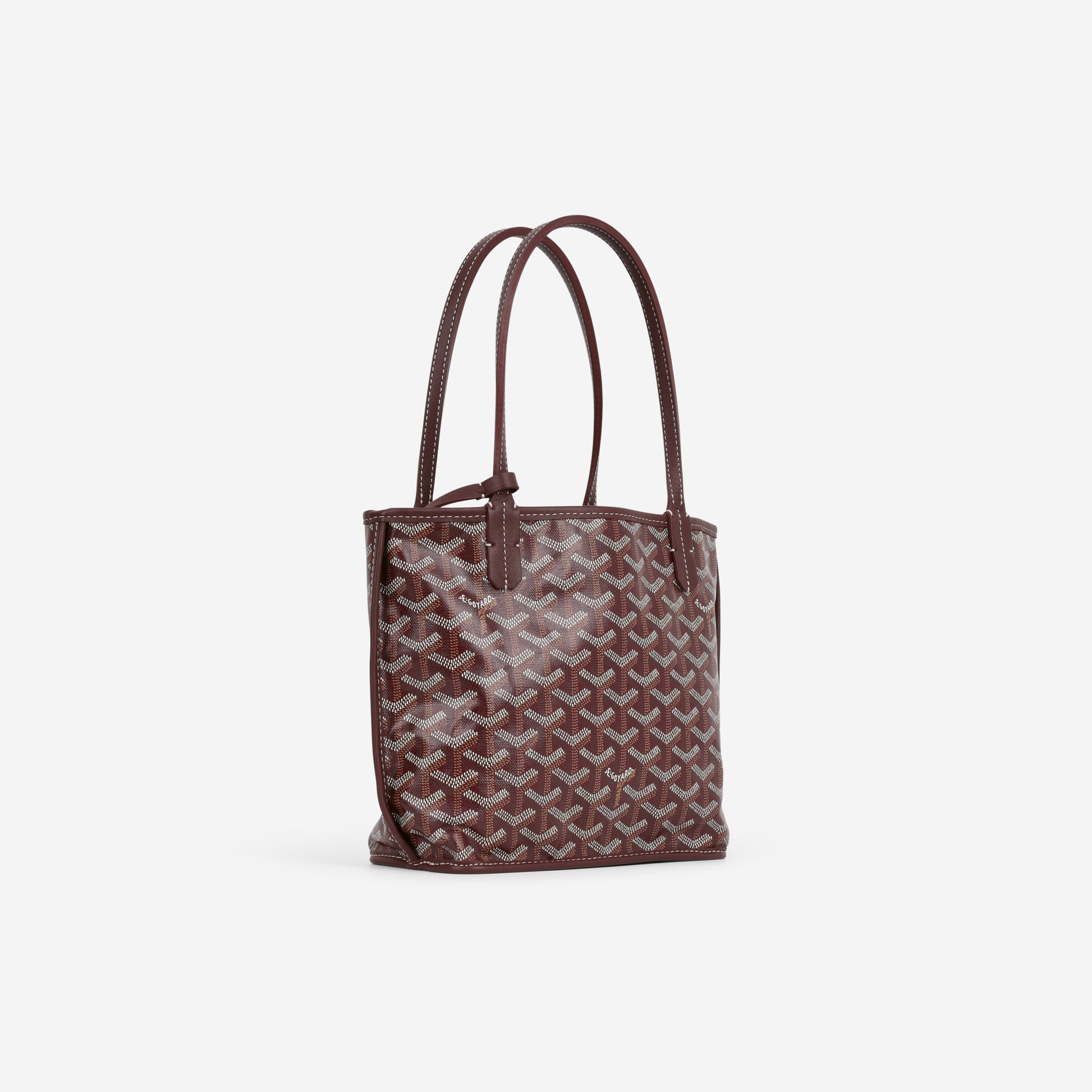 Goyard Mini Anjou - Burgundy Goyardine | Palladium Hardware - Bagista