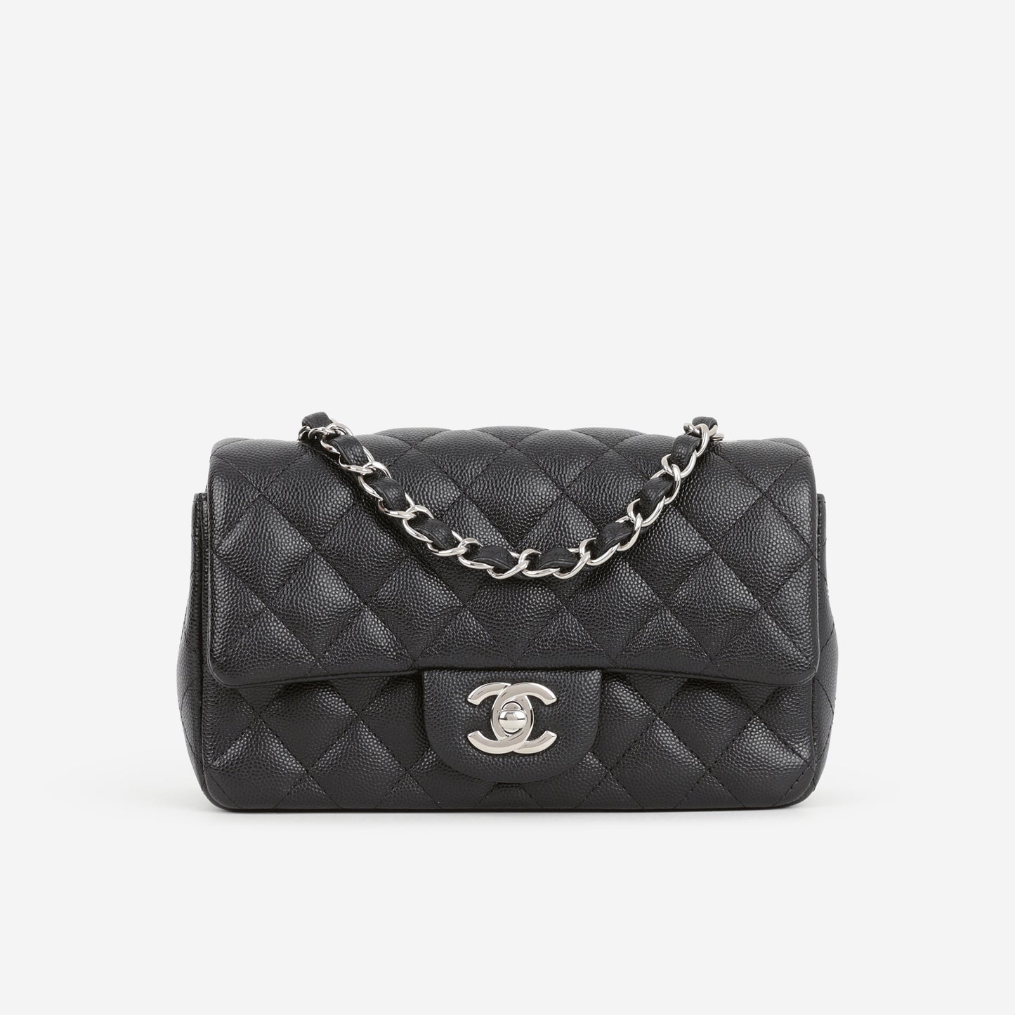 Chanel Classic Mini Flap Rectangular - Black Caviar | Silver Hardware