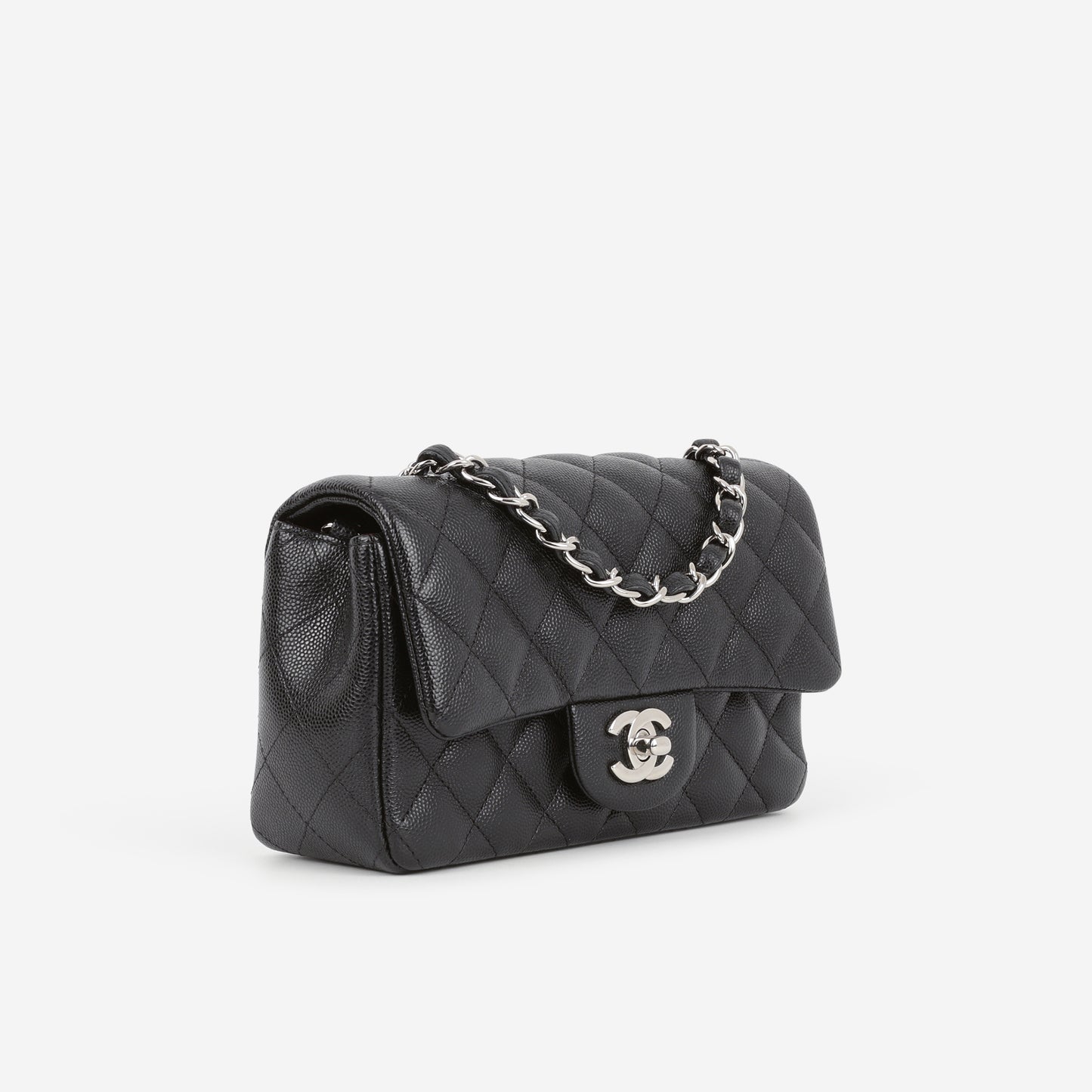 Chanel Classic Mini Flap Rectangular - Black Caviar | Silver Hardware