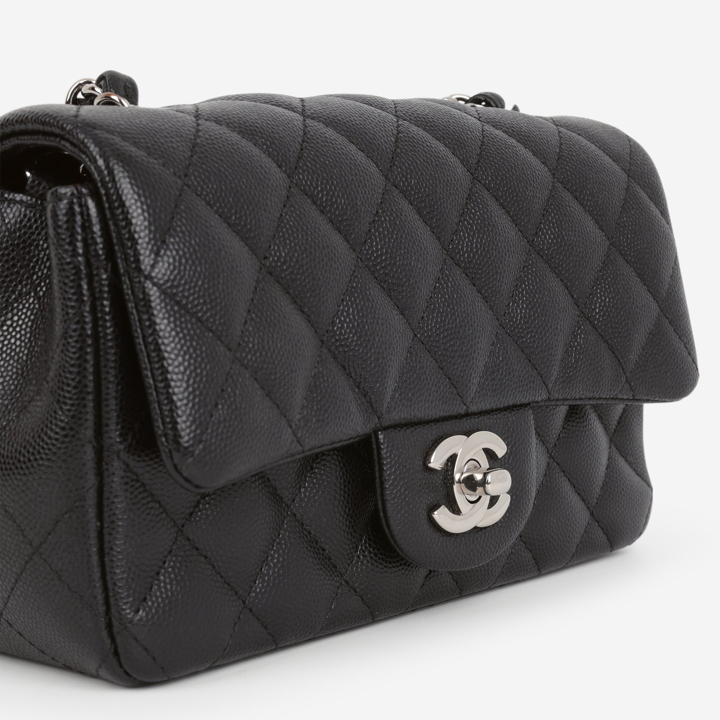 Chanel Classic Mini Flap Rectangular - Black Caviar | Silver Hardware