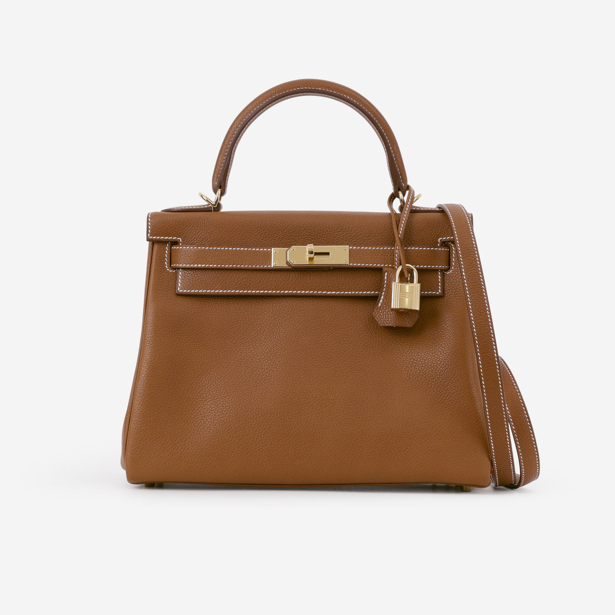 Hermès Kelly 28 - Fauve Barenia Faubourg | Gold Hardware