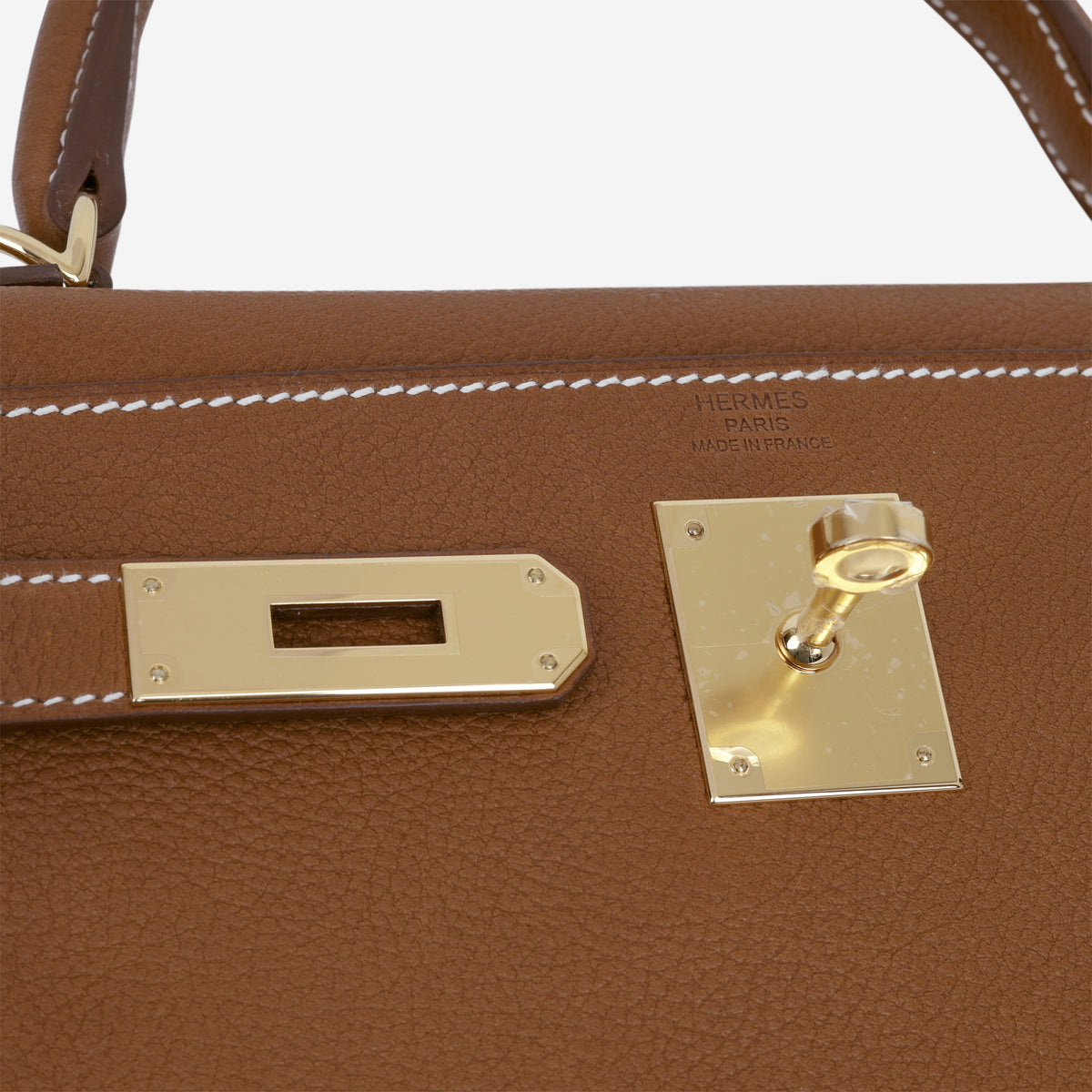 Hermès Kelly 28 - Fauve Barenia Faubourg | Gold Hardware