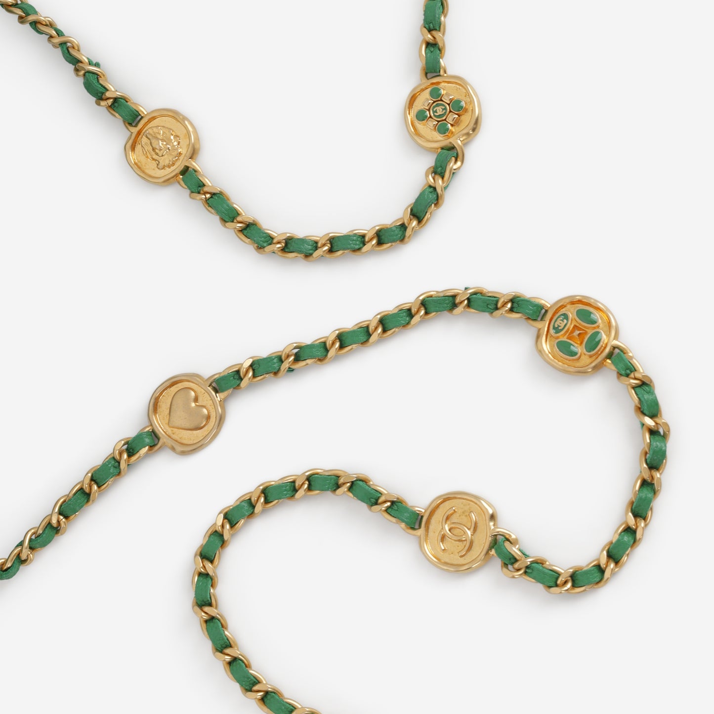 Chanel Medallion Wallet On Chain - Green Caviar | Gold Hardware - Bagista