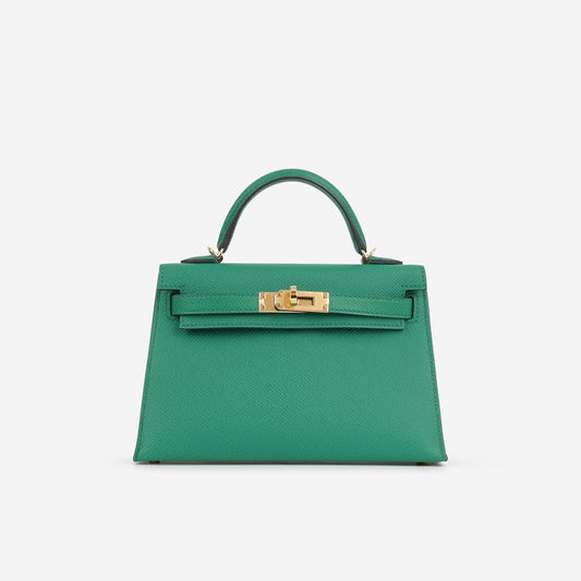 Hermès Mini Kelly - Vert Vertigo Epsom | Gold Hardware - Bagista
