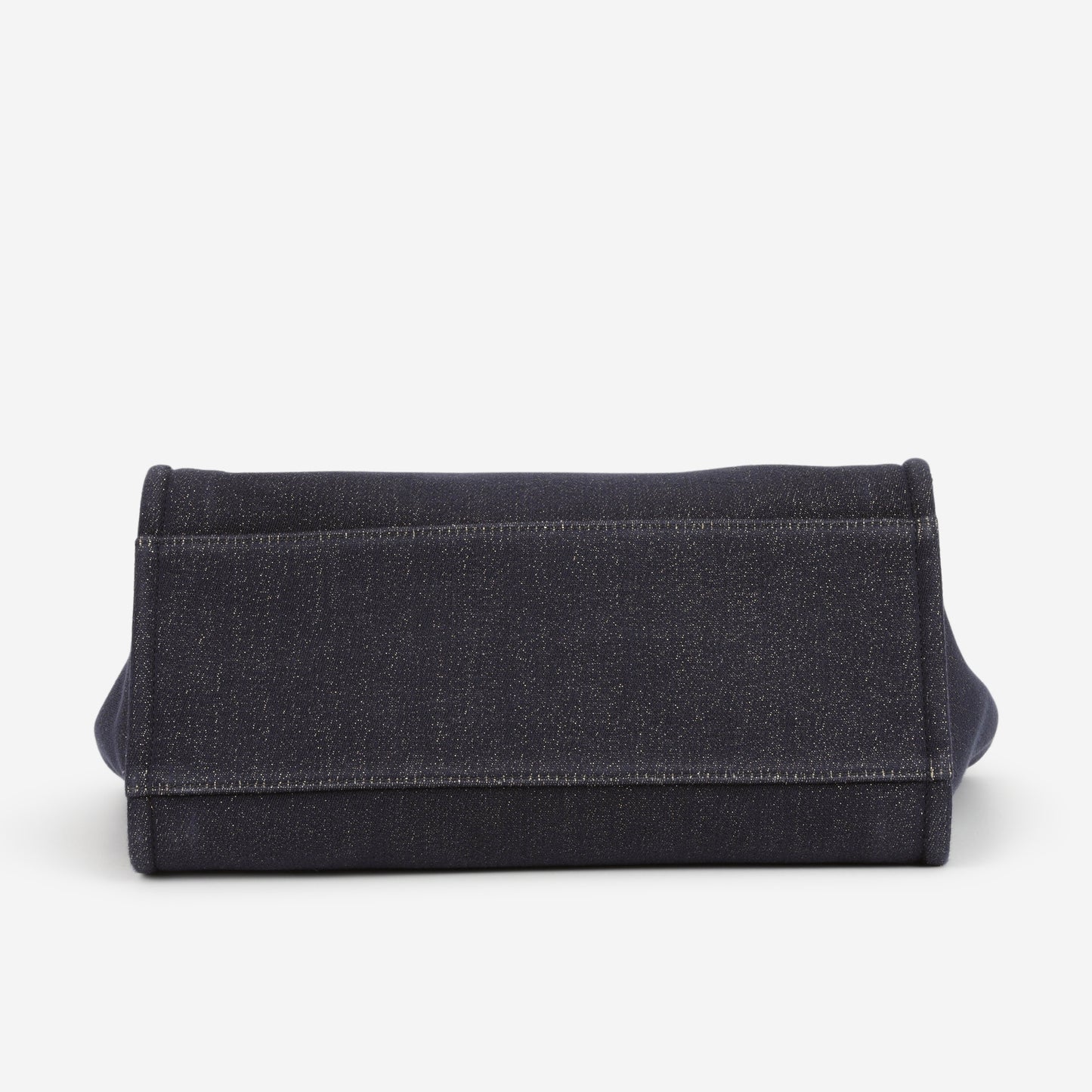 Chanel Large Deauville - Navy / Gold Glitter Fabric | Gold Hardware