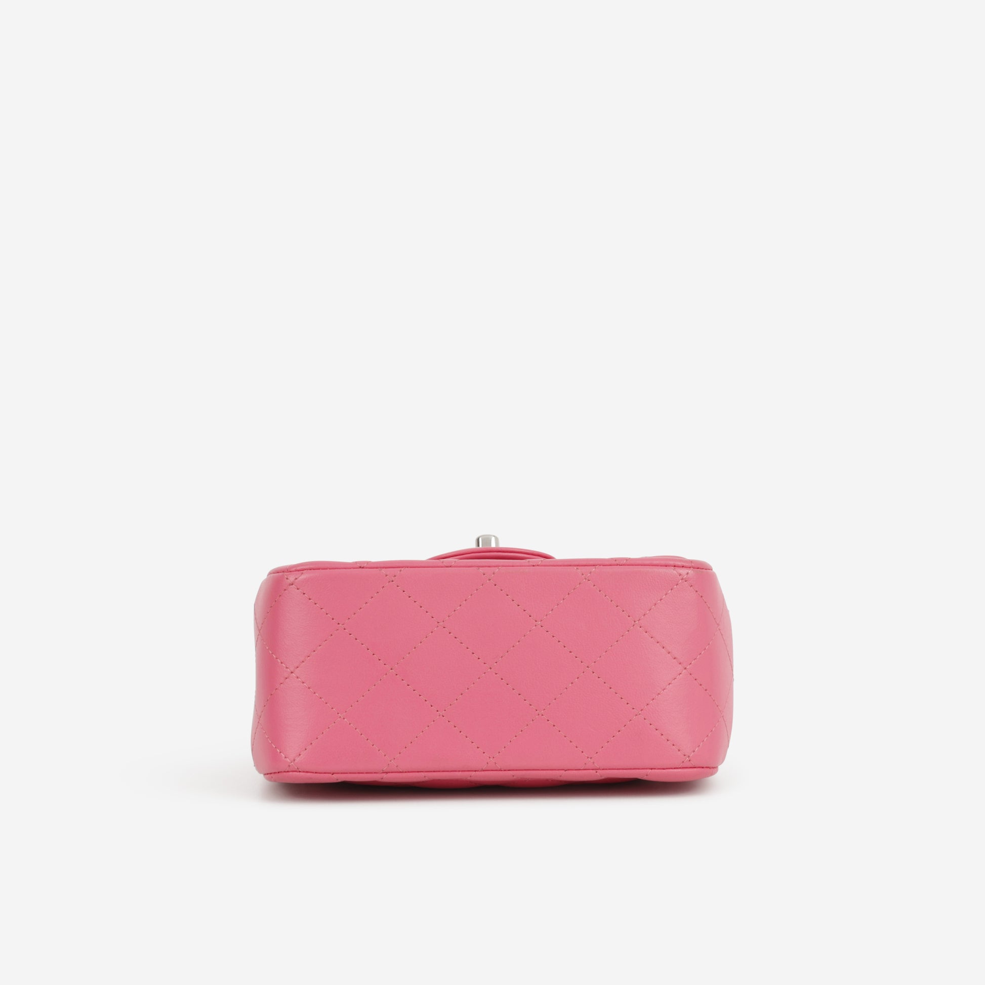 Chanel Mini Flap Square - Pink Lambskin | Silver Hardware - Bagista