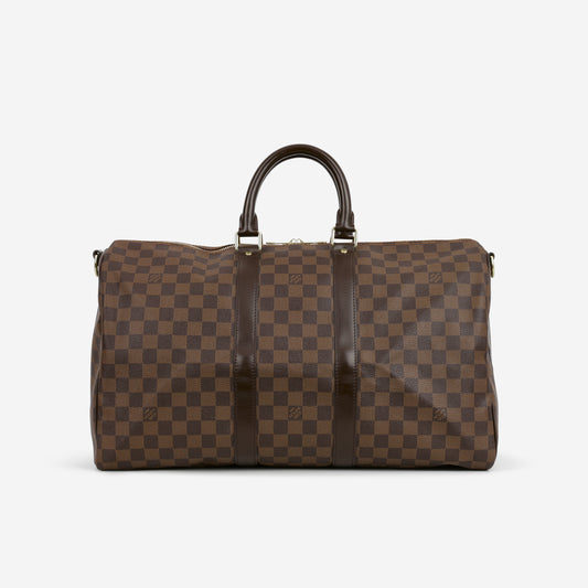 Louis Vuitton Keepall Bandoulière 45 - Damier Ebene | Gold Hardware