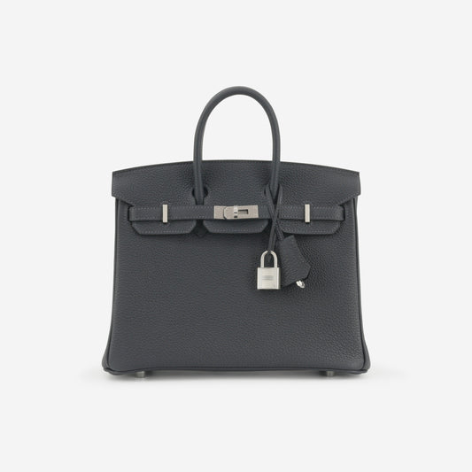Hermès Birkin 25 - Caban Togo | Brushed Palladium Hardware - Bagista