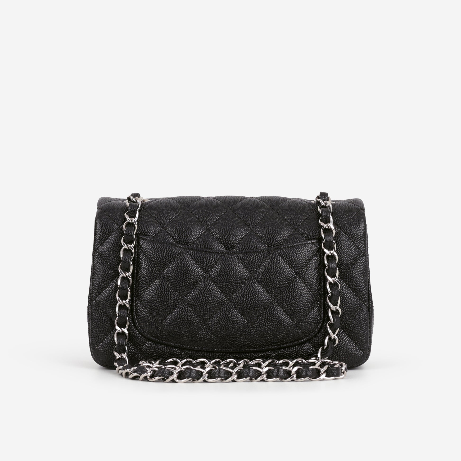Chanel Classic Mini Flap Rectangular - Black Caviar | Silver Hardware - Bagista