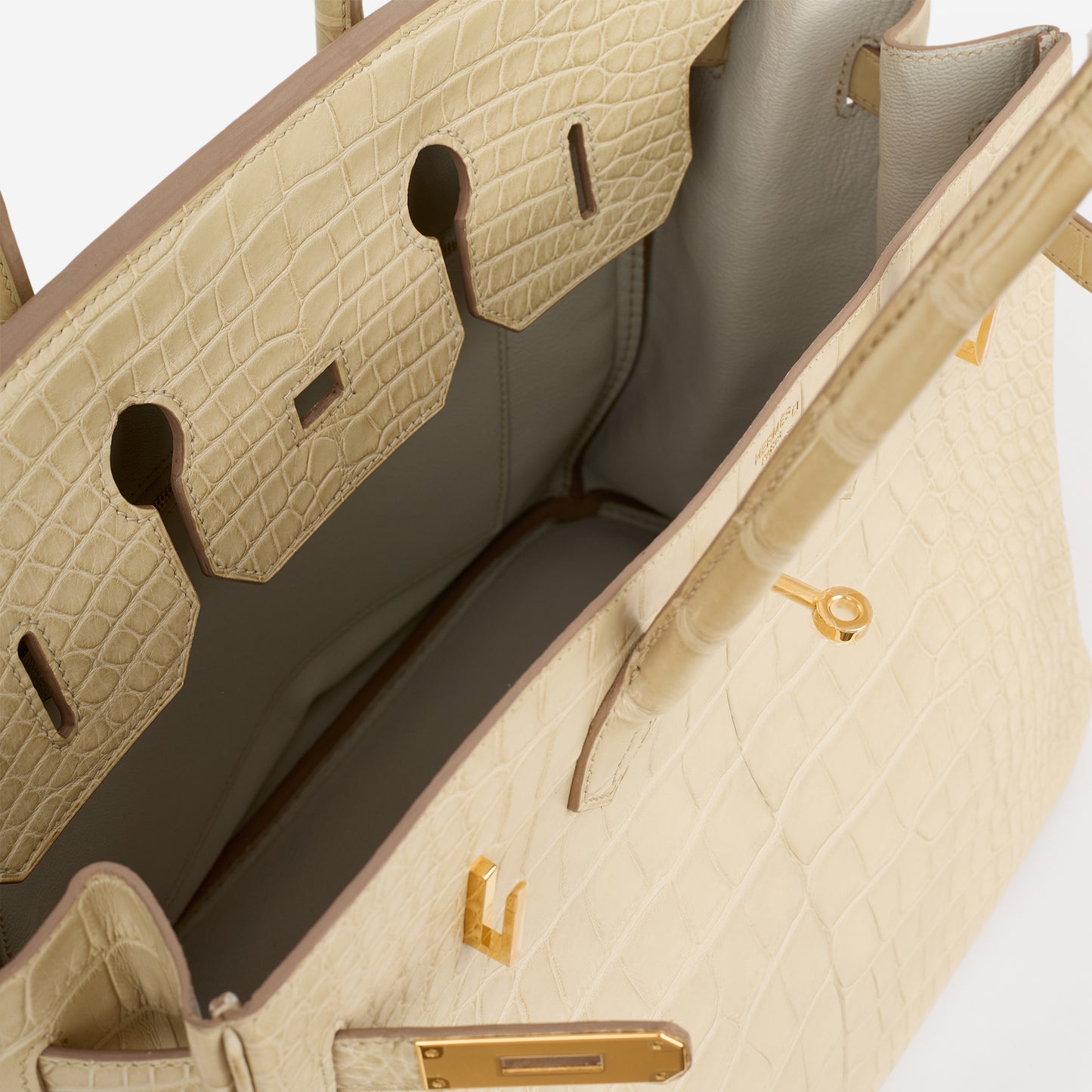 Hermès Birkin 35 - Gris Perle Alligator Mississippiensis | Gold Hardware