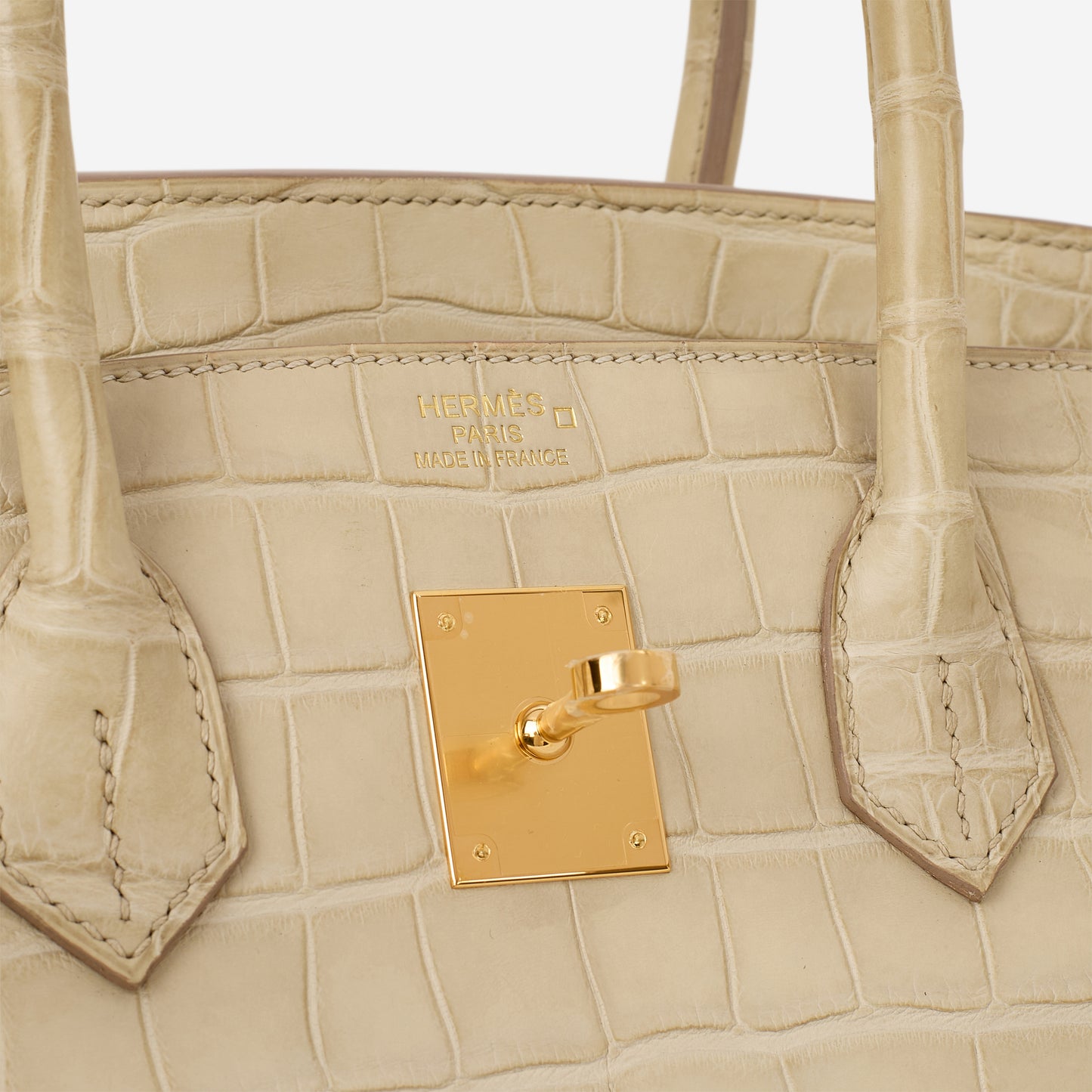 Hermès Birkin 35 - Gris Perle Alligator Mississippiensis | Gold Hardware