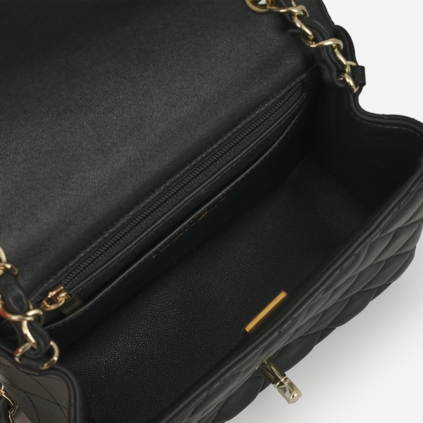 Chanel Mini Flap Square - Black Lambskin | Champagne Gold Hardware