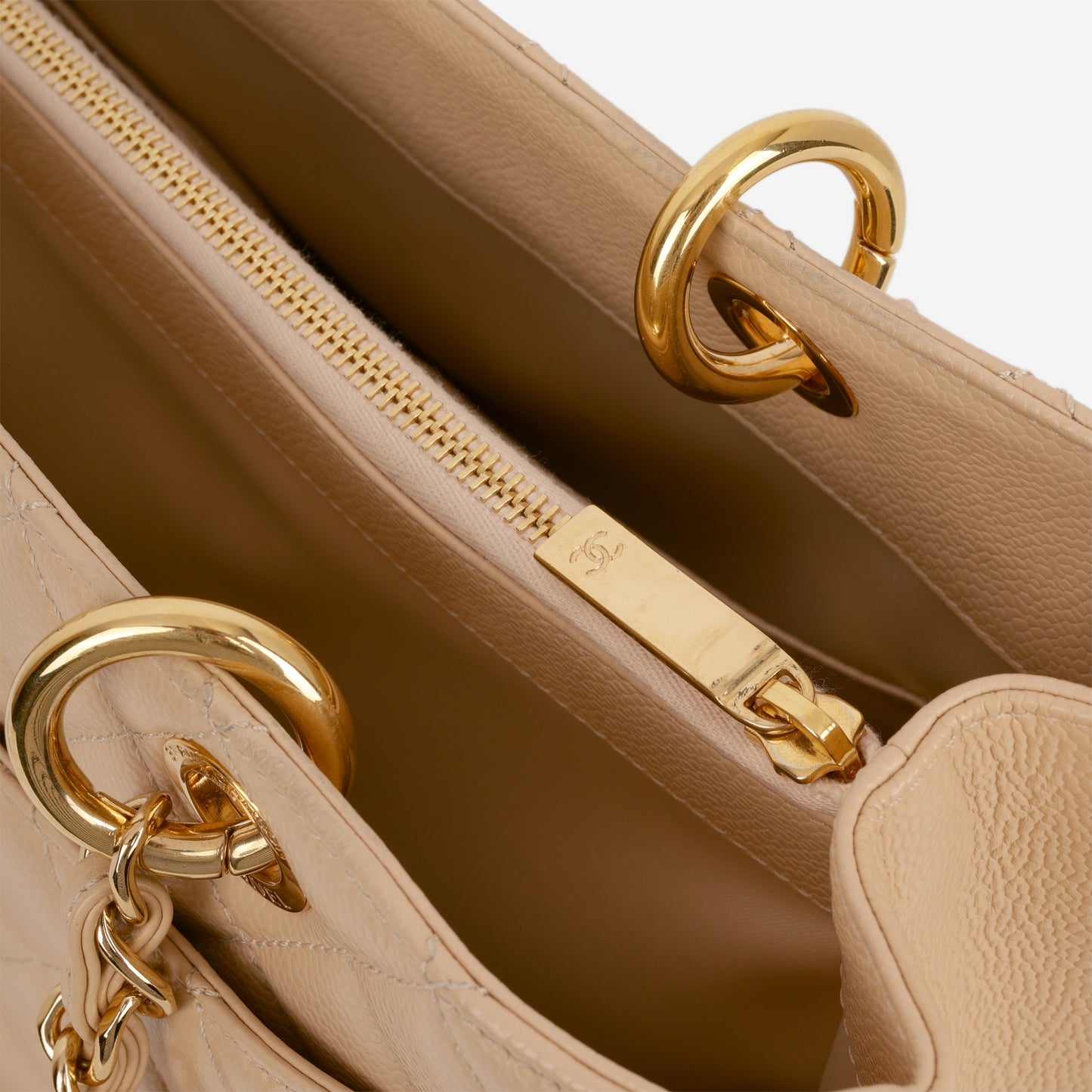 Chanel GST - Beige Caviar | Gold Hardware