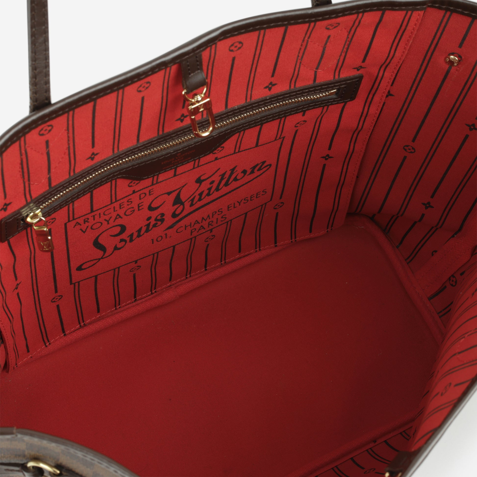 Louis Vuitton Neverfull MM - Damier Ebene | Gold Hardware - Bagista