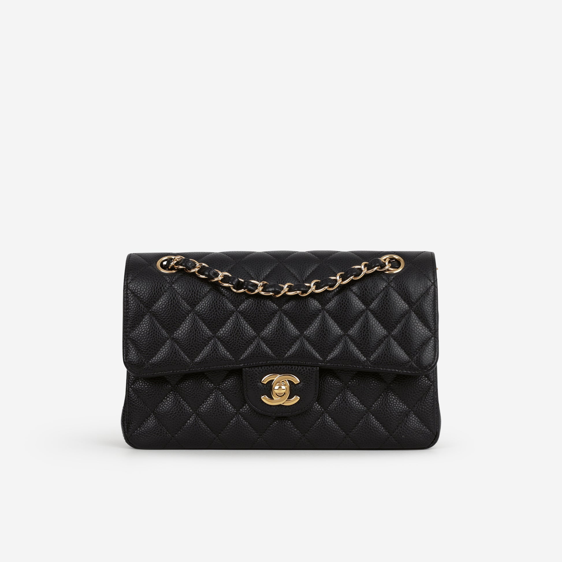 Chanel Small Classic Flap - Black Caviar | Gold Hardware - Bagista