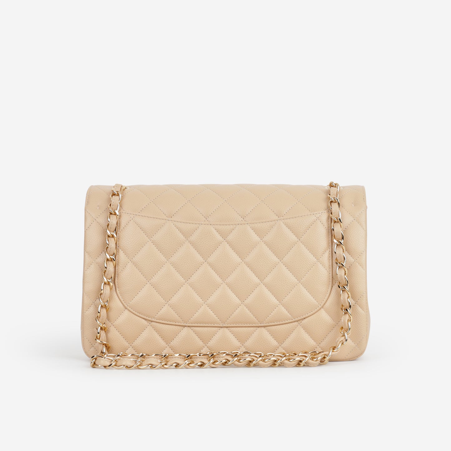 Chanel Classic Jumbo Double Flap - Beige Caviar | Gold Hardware