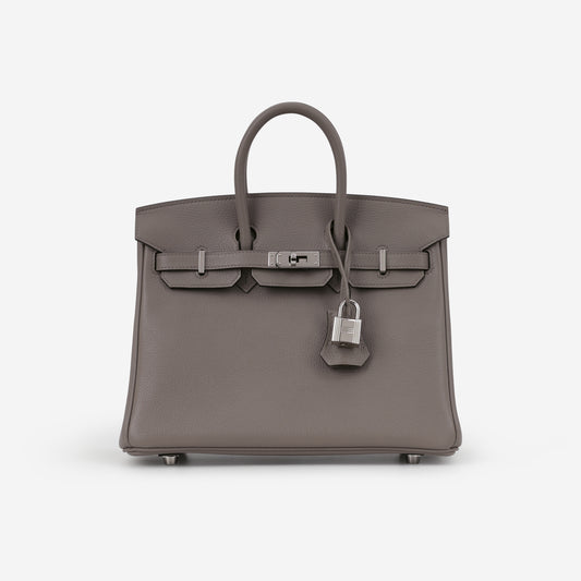 Hermès Birkin 25 - Gris Asphalte Novillo | Palladium Hardware