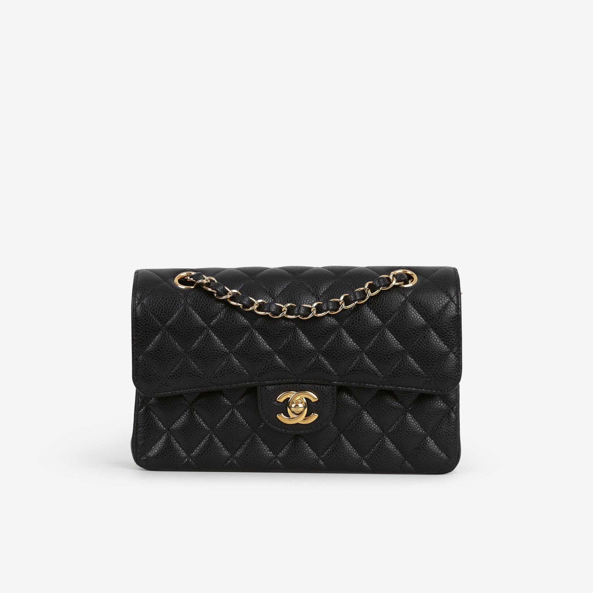 Chanel Small Classic Flap - Black Caviar | Gold Hardware - Bagista